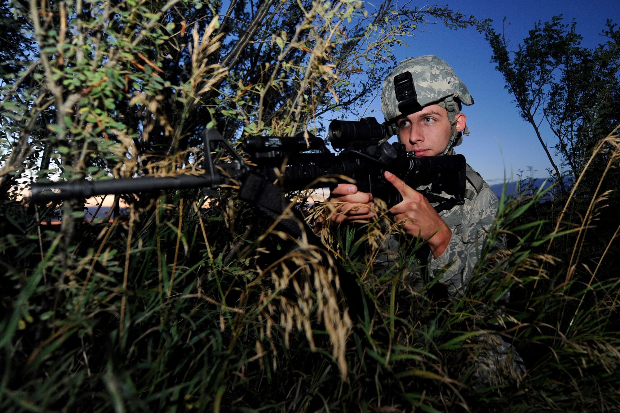 MINOT AIR FORCE BASE, N.D. -- Airmen from the 91st Missile Security Forces Squadron recently participated in tactical night operations training. (U.S. Air Force photo/Senior Airman Jesse Lopez)