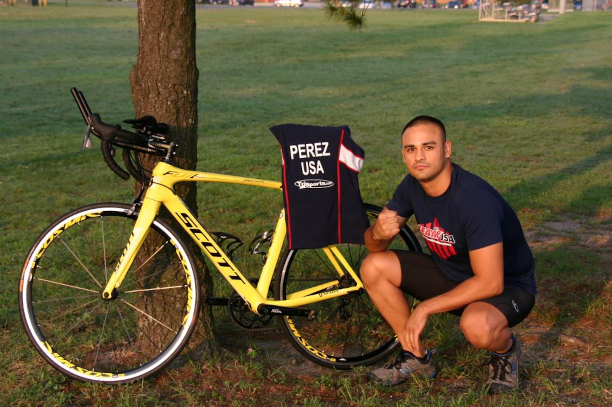 Team USA in Colorado Springs, Colo. invited U.S. Air Force Tech. Sgt. David Perez to represent the United States at the 2012, long-course Duathlon World Championship. The race is set to take place Sept. 2, 2012, in Zofingen, Switzerland. The course is set up as a 10K Run, 150K Bike and a final 30K Run. He will be participating in this race as an official member of Team USA. (Courtesy graphic)