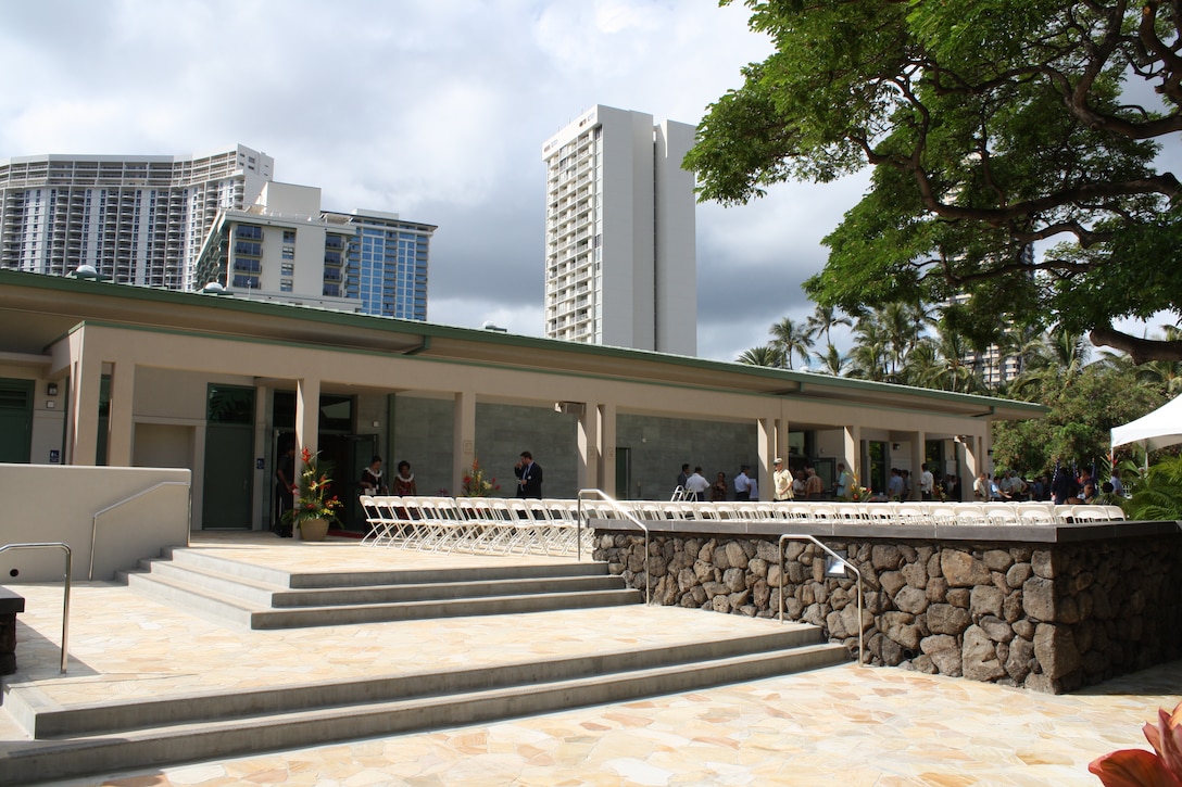 Maluhia Hall, a new state-of-the-art learning center at the Asia-Pacific Center for Security Studies, is an $11.4 million learning center bringing more than 10,000 sq ft of additional classroom space to support the U.S. Department of Defense institute’s security cooperation and executive education programs.