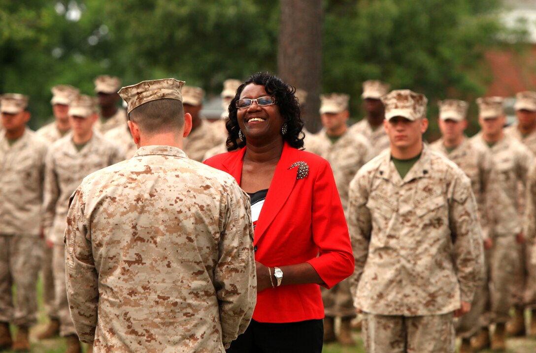 Servicemembers with 2nd Marine Logistics Group’s disbursing office honored Jacquelyn W. Southerland, a financial technician supervisor with the office, for her 33 years of service to the military community during a retirement ceremony aboard Camp Lejeune, N.C., Aug. 30, 2012. Southerland, who is known in the office for her strong, down-to-earth personality, used her intimate knowledge of the Marine Corps’ financial system to lead generations of Marines working to support the financial needs of the servicemembers aboard the base.