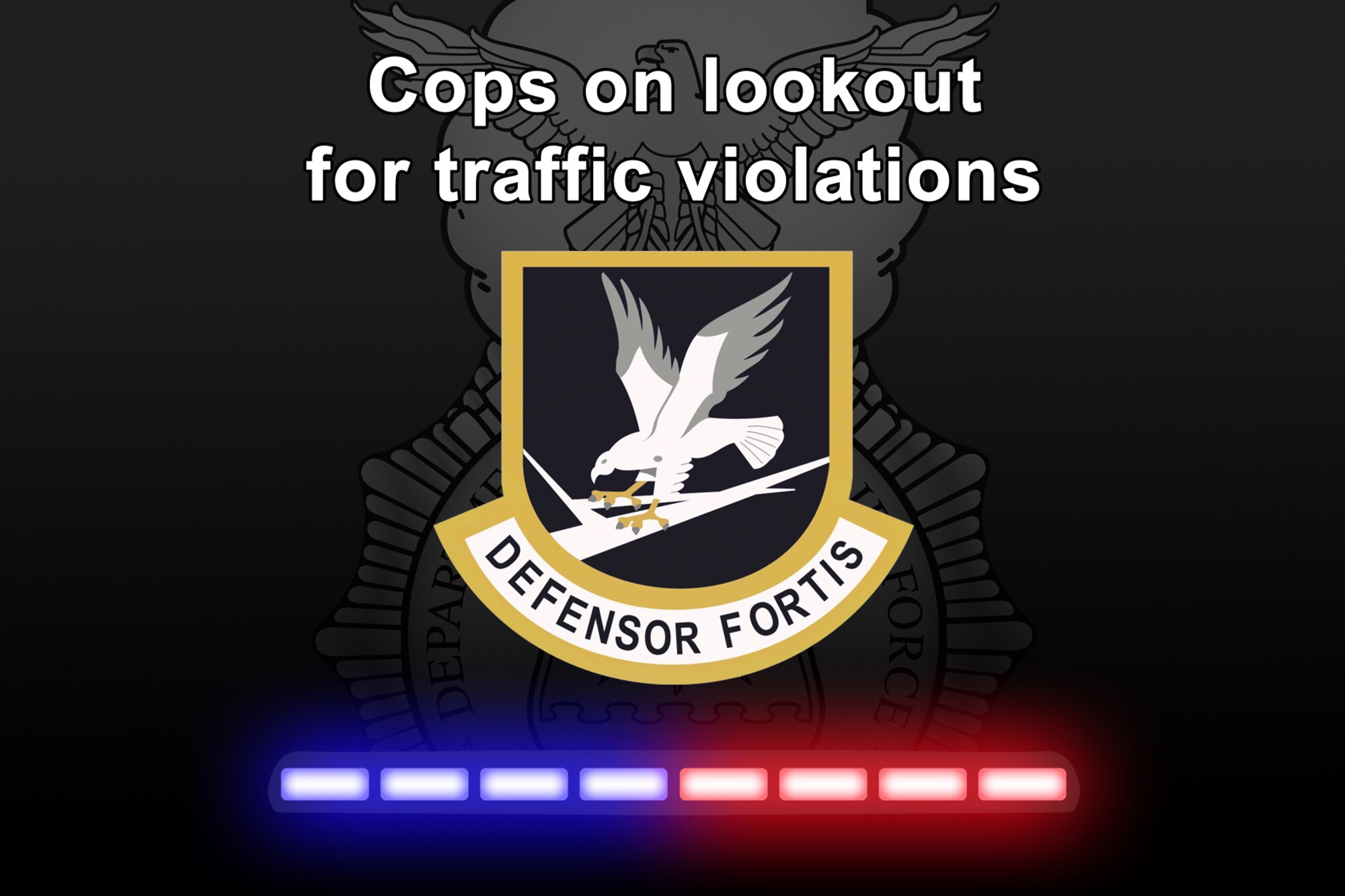 GRISSOM AIR RESERVE BASE, Ind. -- A new local Air Force instruction was recently released, which has Grissom's cops looking out for violations of both Department of Defense regulations and Indiana traffic code. (U.S. Air Force graphic/Tech. Sgt. Mark R. W. Orders-Woempner)