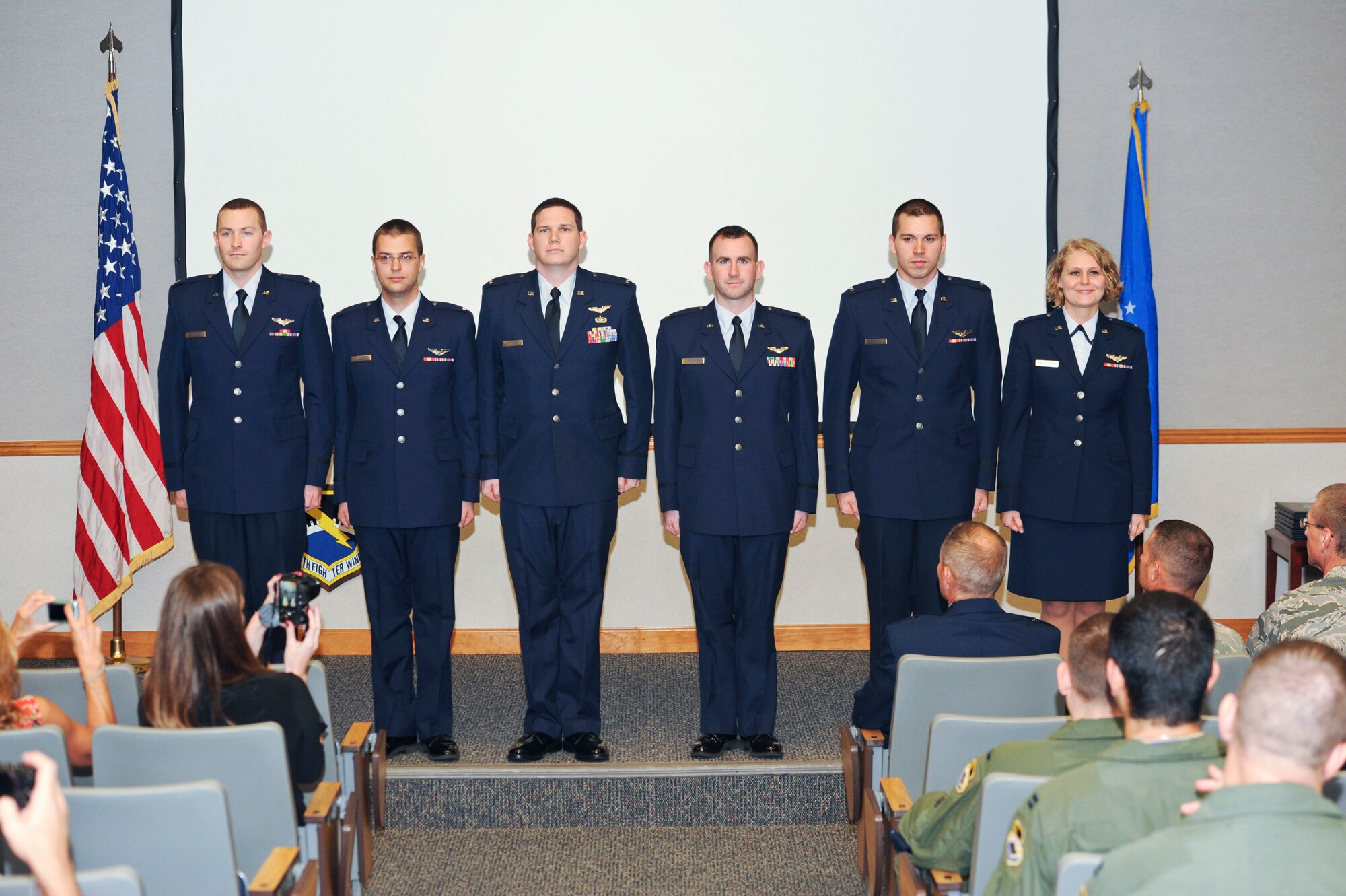 Several Team Tyndall Airmen graduated from the Undergraduate Air Battle Manager training program in a ceremony Aug. 30. (U.S. Air Force photo by Chris Cokeing)
