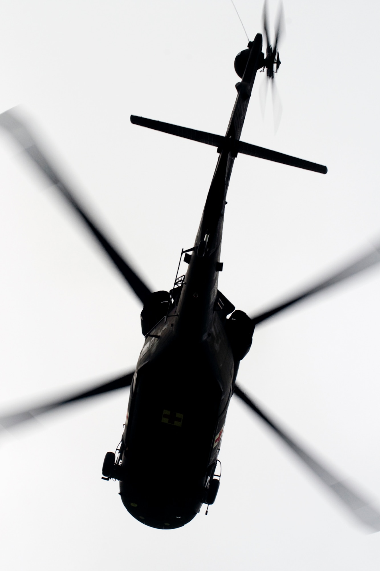 GRISSOM AIR RESERVE BASE, Ind. -- A UH-60 Black Hawk from the Indiana Army National Guard's 2-238th General Support Aviation Battalion Medical Evacuation Unit takes off from Grissom transporting simulated wounded Soldiers during a joint forces exercise here Aug. 5. The Army Guard participated in the exercise that also included Grissom's Air Force Reserve, Army Reserve and Marine Corps Reserve units. (U.S. Air Force photo/Tech. Sgt. Mark R. W. Orders-Woempner)
