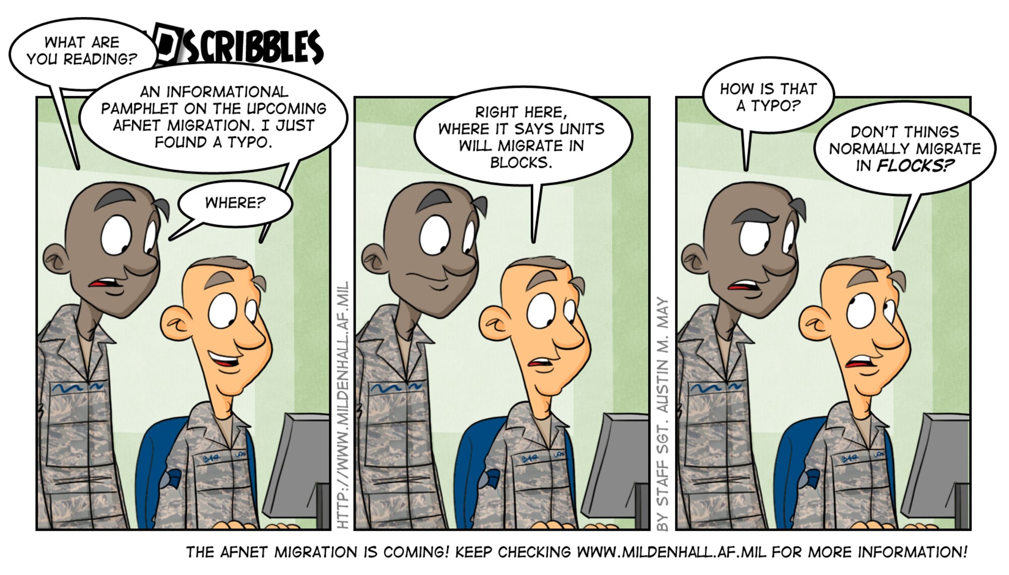U.S. Air Force comic/Staff Sgt. Austin M. May