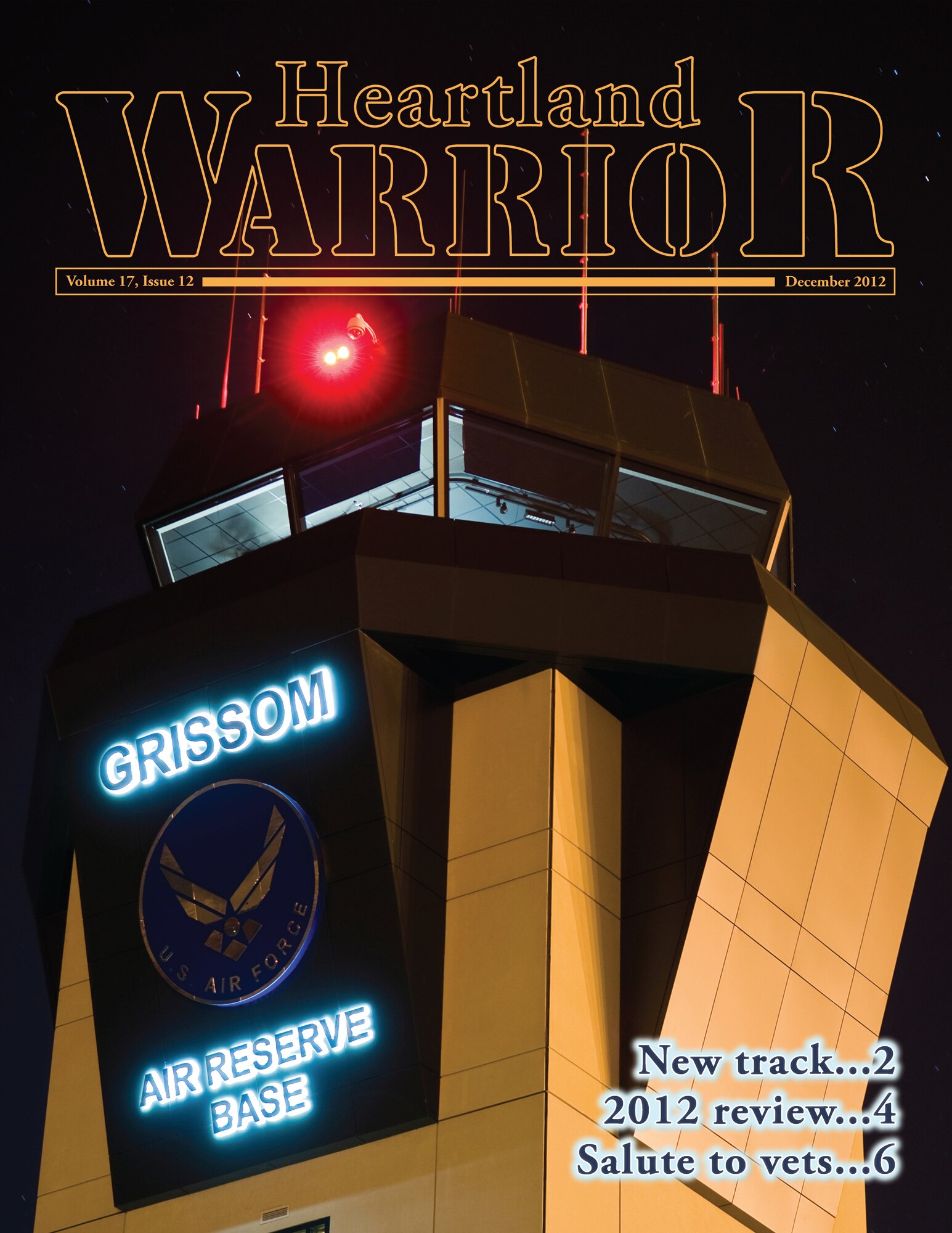 GRISSOM AIR RESERVE BASE, Ind. -- The Heartland Warrior is the official E-paper of the 434th Air Refueling Wing at Grissom ARB. The December issue contains 12 pages of news, photos and information. (U.S. Air Force graphic/Tech. Sgt. Mark R. W. Orders-Woempner) 
