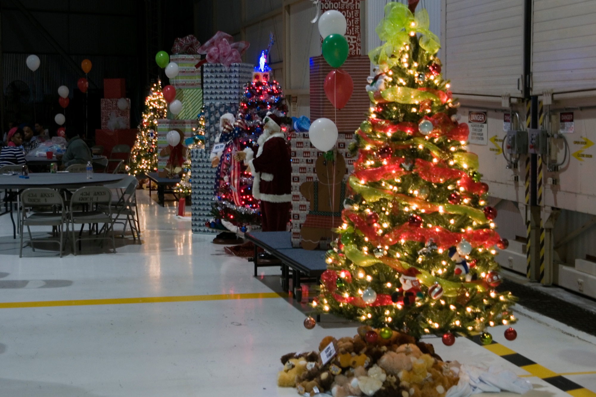 GRISSOM AIR RESERVE BASE, Ind. -- Christmas trees on display at the 434th Air Refueling Wing Christmas party here Dec. 1. Various units of the wing participated in a Christmas tree decorating contest and tree lighting ceremony during the party. (U.S. Air Force photo/Senior Airman Andrew McLaughlin)