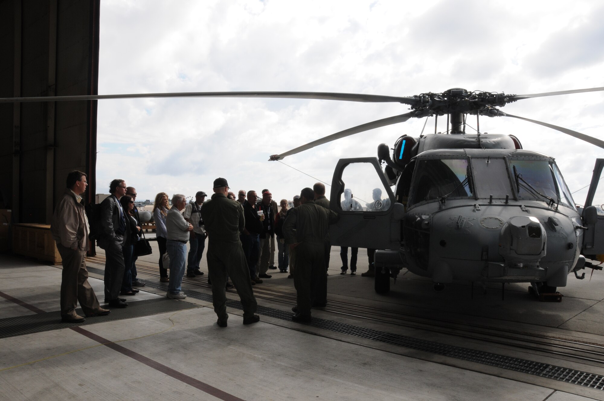 Helicopter Sea Combat Squadron 85 (HSC-85) Firehawks is a United States Navy Reserve helicopter squadron based at Naval Air Station North Island, San Diego, Calif. Employers from Arizona and New Mexico learned about the squadron's unique reserve mission in providing aviation support to U.S. special operations forces. (U.S. Air Force photo by Tech. Sgt. Susan Gladstein/Released)