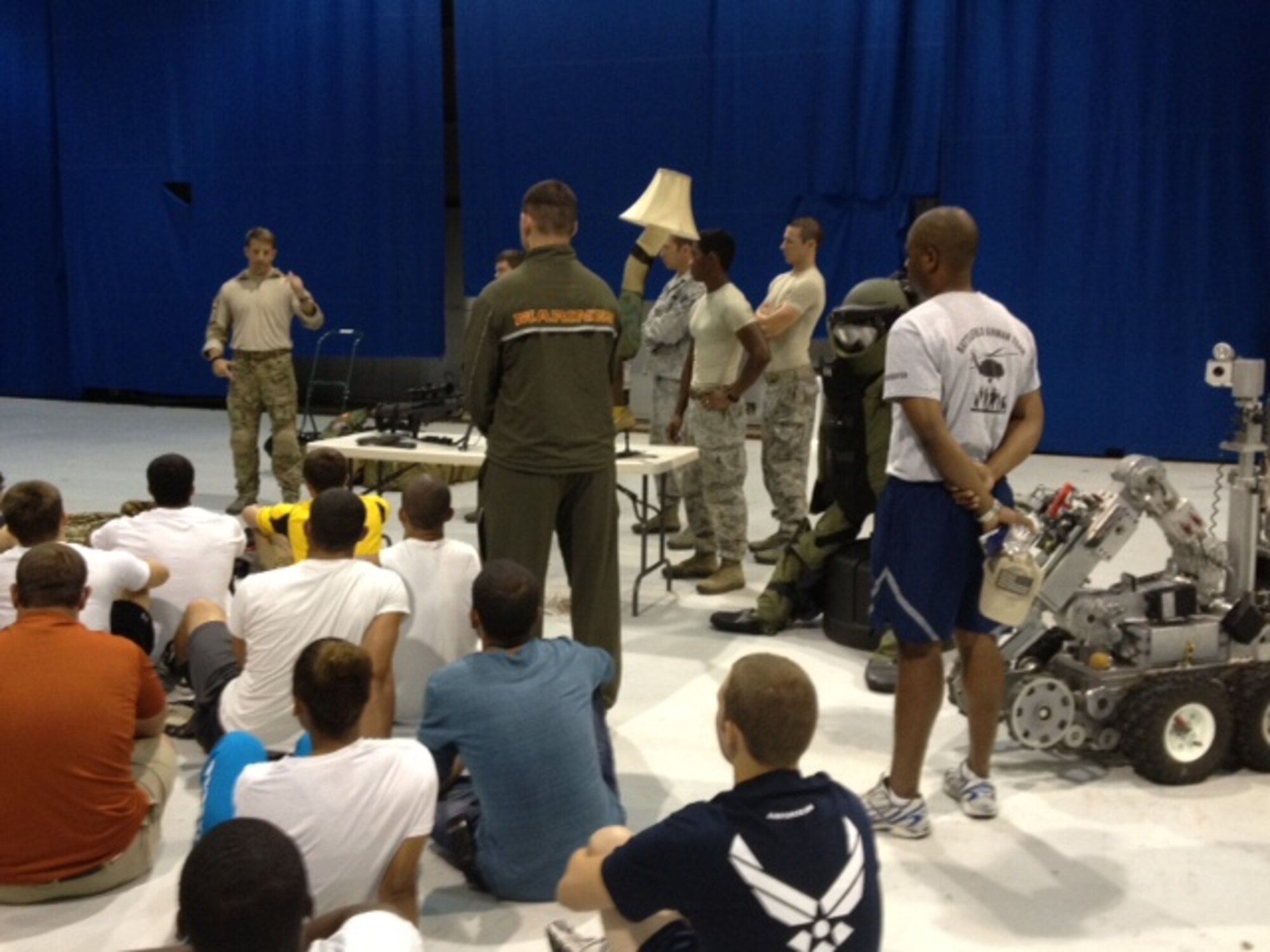 Air Force Pararescue Jumper conducts an orientation with applicants. (U.S. Air Force photo)