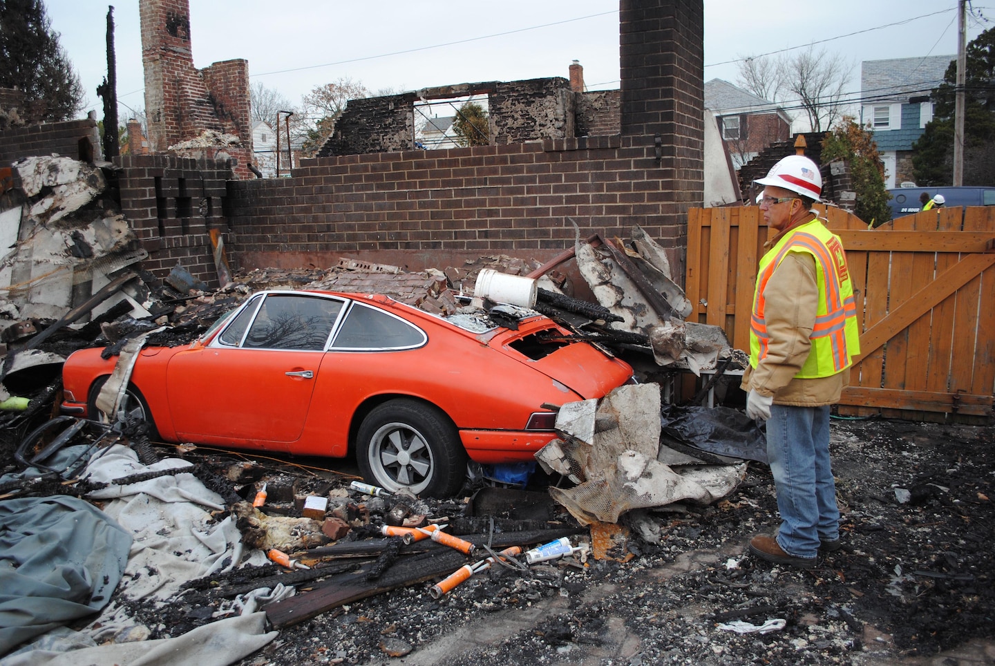 Victor Nelson of the Army Corps' Wilmington District conducts a site assessment of a home in the Rockaways in Queens, N.Y., Nov. 30. Nelson is one of more than 150 Corps volunteers from around the U.S. helping New York City recover from last month's Hurricane Sandy.