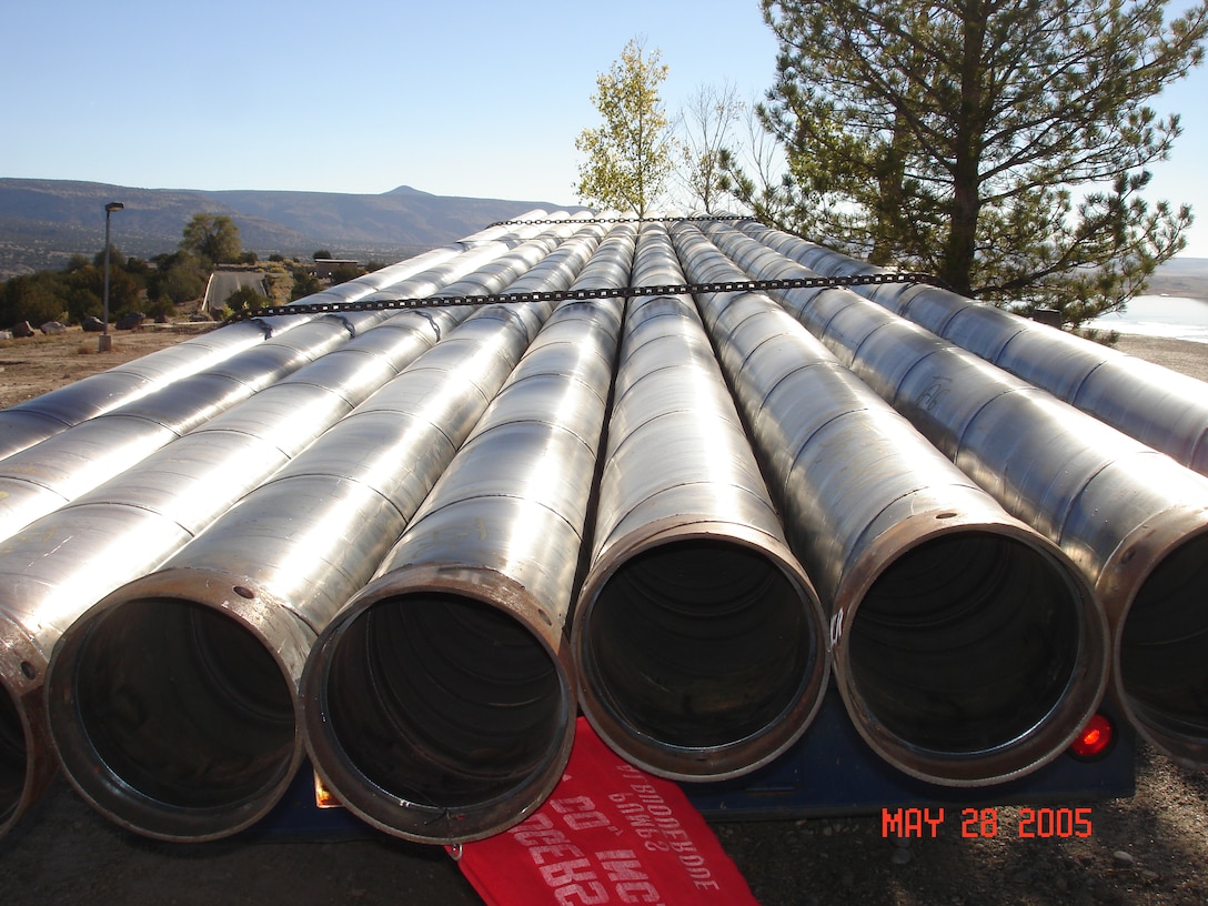 COCHITI LAKE, N.M., -- Some of the pipes for the new well being drilled.