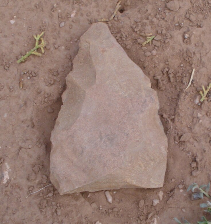 Regulatory Specialist and Archaeologist
Chris Parrish took this photo of a cultural
artifact near Ute Lake, N.M. 
