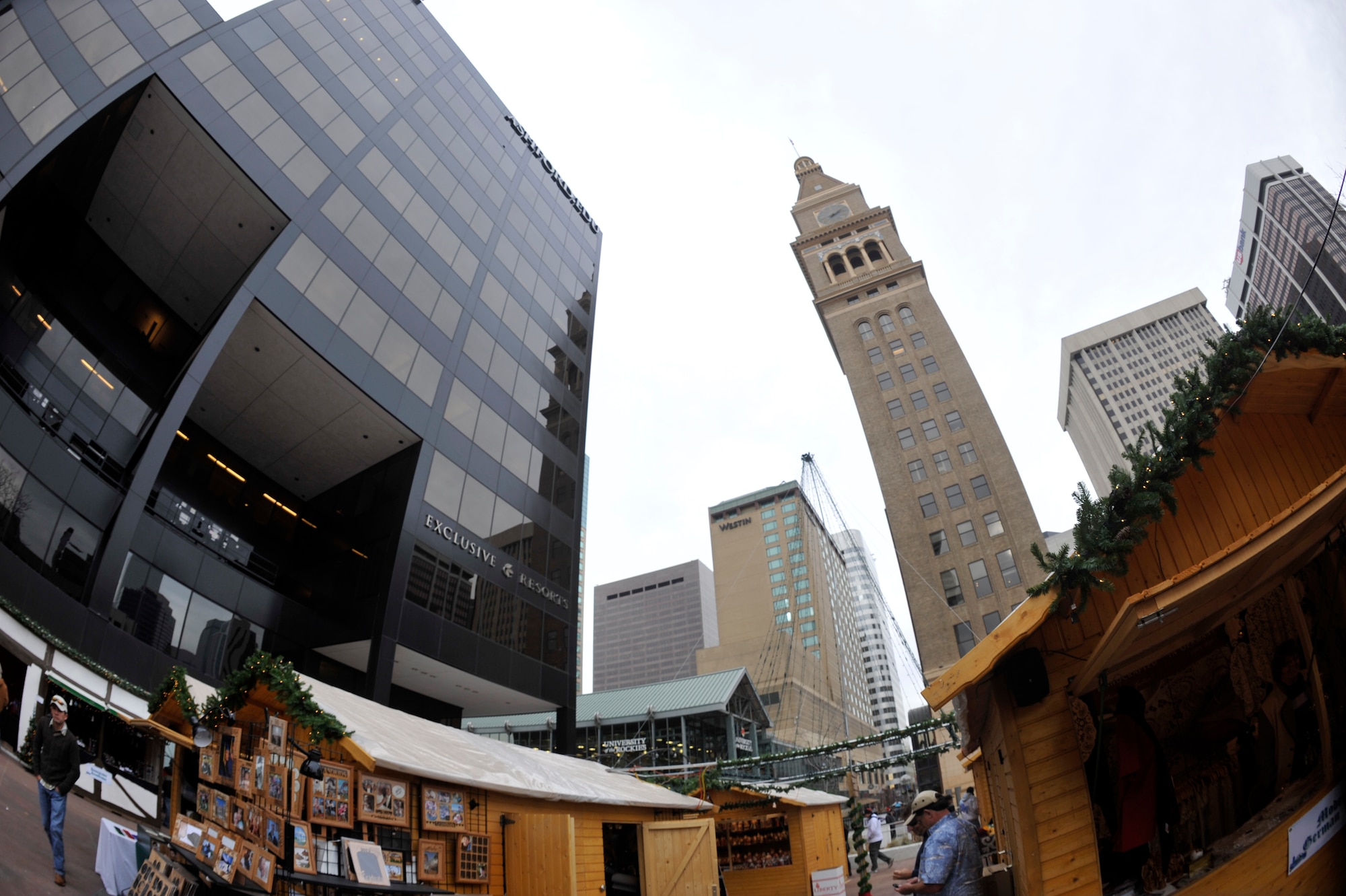 DENVER – The 12th annual Denver Christkindl Market is nestled amongst Denver’s high-rise buildings Nov. 28, 2012, at Skyline Park. The Christkindl Market hosted a variety of European-themed vendors.  (U.S. Air Force photo by Airman 1st Class Riley Johnson)
