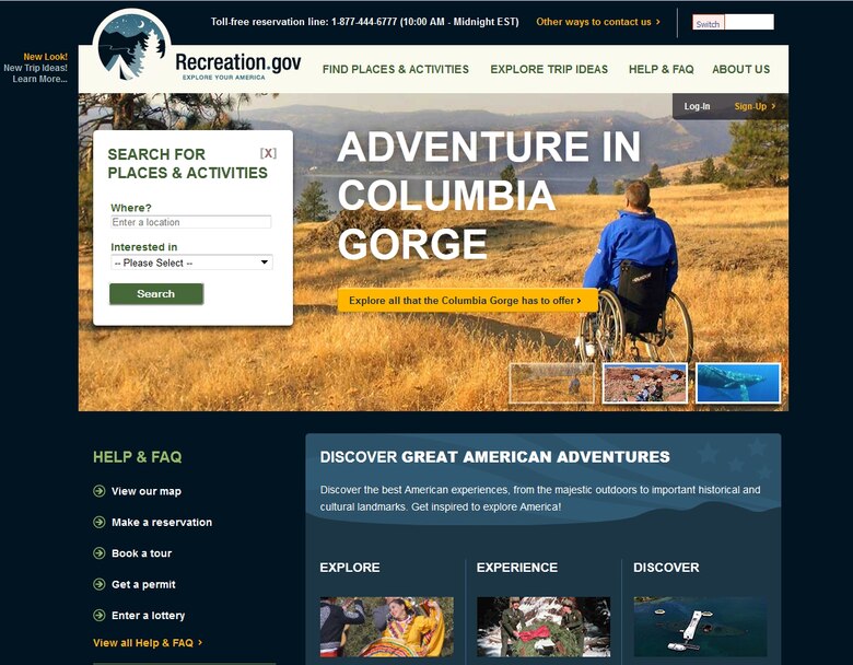 The new look of www.recreation.gov is an initial step in a multi-year strategy to engage visitors with enhanced interactive content among other things.