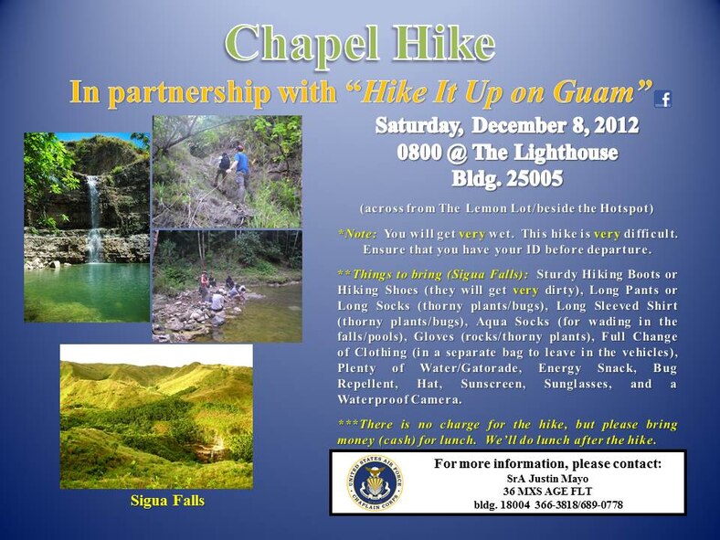 121206 chapel hike Sigua Falls