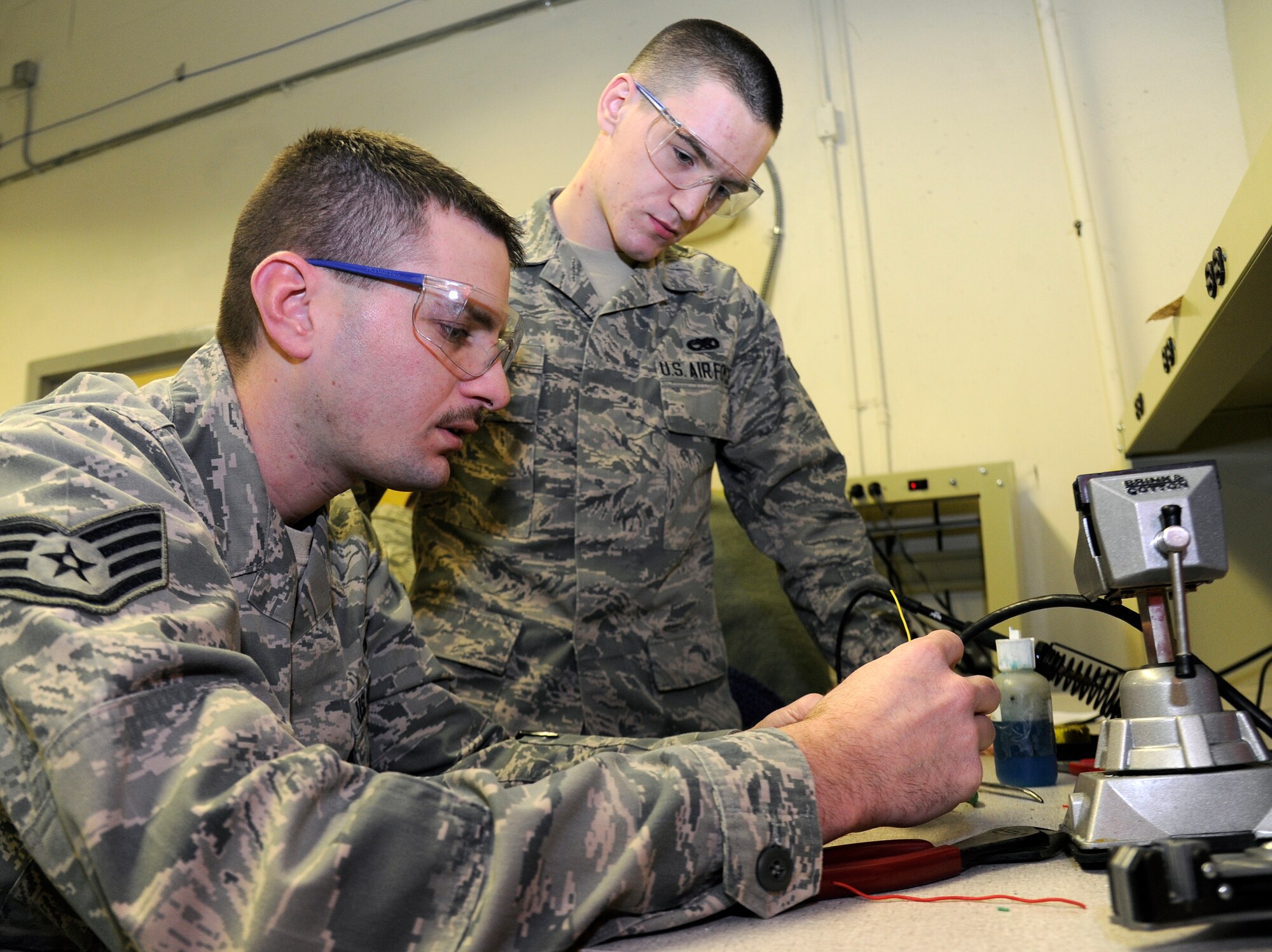 Staff Sgt. Matthew Perroux, 373rd Training Squadron Detachment 13 aircraft electrical and environmental systems instructor, has been selected as a member of Team Fairchild's elite, Fairchild's Finest at Fairchild Air Force Base, Wash. (U.S. Air Force photo by Airman 1st Class Ryan Zeski)