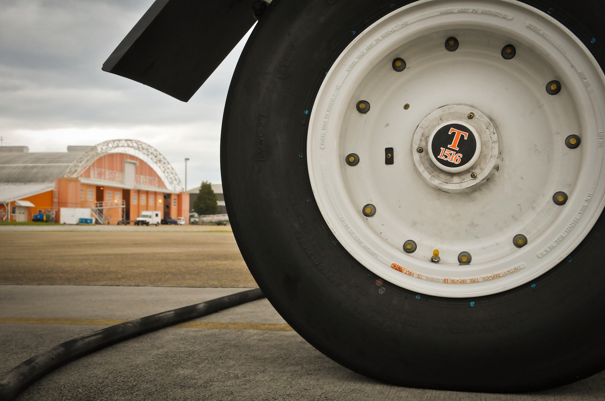 Localized details such as this custom wheel marking on a Tennessee Air National Guard KC-135R will be removed an updated to the aircraft’s new home unit following an AMC/NGB-mandated tanker swap.  (Air National Guard Photo by 2nd Lt. Nathan Wallin / Released)