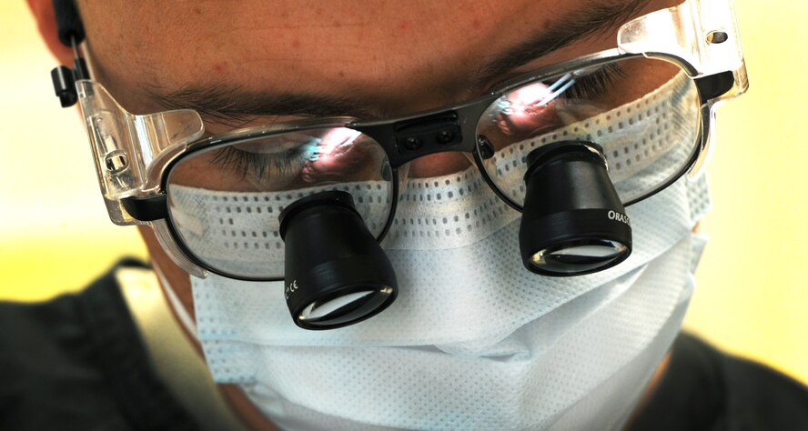 MINOT AIR FORCE BASE, N.D. -- The 5th Medical Operation Squadron dental flight supports the readiness of the 5th Bomb Wing and 91st Missile Wing by ensuring the health of its Airmen and families by providing optimal patient-focused dental care. The flight utilizes all dental resources to enable peak mission readiness and sustained performance in support of the mission. (U.S. Air Force photo/Senior Airman Brittany Y. Auld)