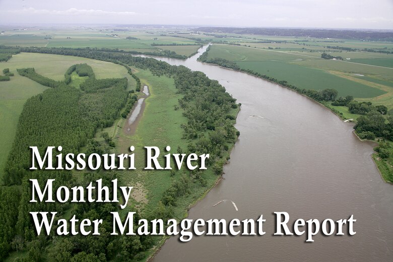 The Missouri River Water Management office releases a report at the beginning of each month to the public documenting the monthly river forecast and release schedule. The Missouri River Water Management Division is part of the Northwestern Division of the U.S. Army Corps of Engineers and is located in Omaha, Nebraska.