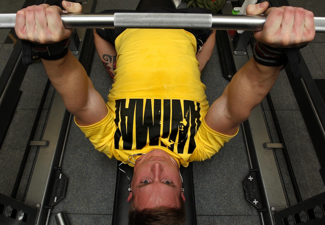 Sgt. Cody Lefever continues in his intense powerlifting training regimen in preperation of future competitions. Lefever trains five days a week in addition to his Marine Corps physical training schedule. In his first year of competition he has broken three records and is one of the top ranked powerlifting competitors for his weight-class in the nation.  