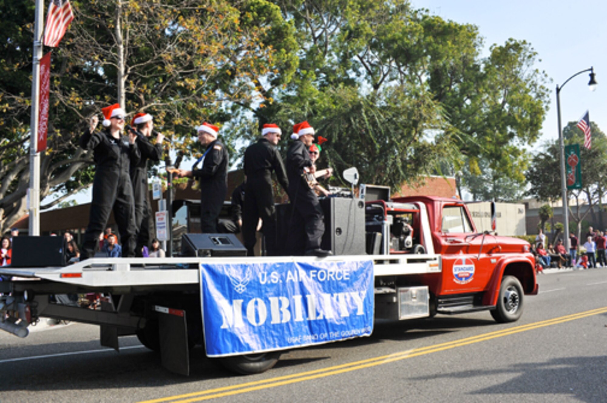 Base Leadership, Band Represents AF During Holiday Parade > Los Angeles