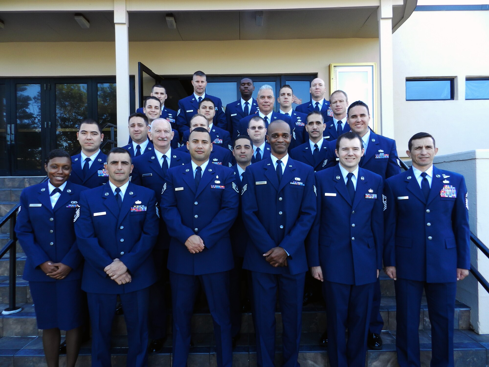During the December unit training assembly, 24 of the newest 920th Rescue Wing Community College of the Air Force graduates were on hand for the first ever 920th RQW Community College of the Air Force graduation ceremony that recognized their accomplishment. (U.S. Air Force photo/ Maj. Donald Kerr)