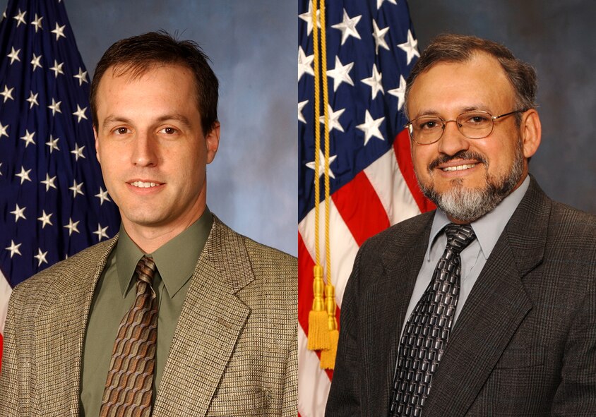 Dr. David Doman (left) and Dr. Miguel Visbal, honored this year as AIAA Fellows.  (AFRL Image)