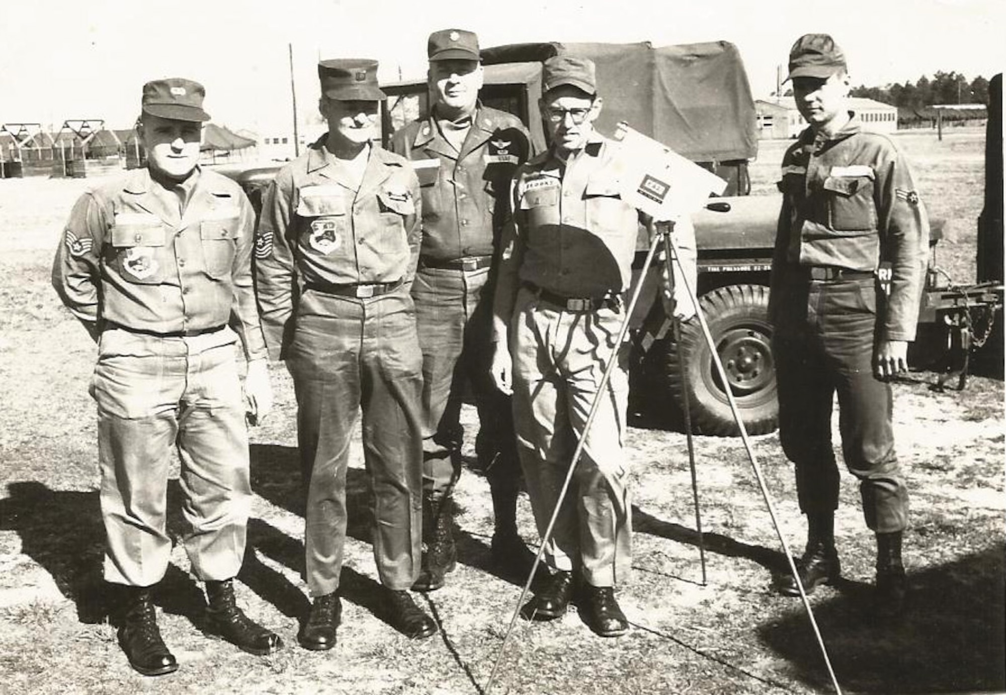 A group of Commando Combat Weather Team members participate in field
weather training at Alexandria Air Force Base, La., in the early 1960s. (courtesy photo)
