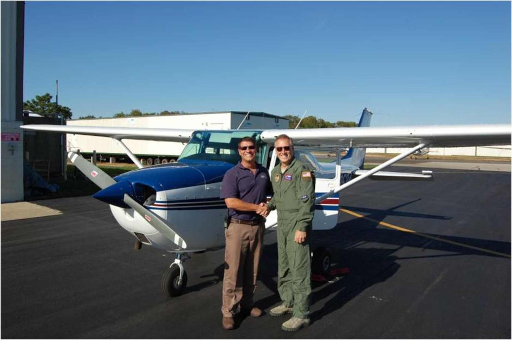 Lt. Col. (Dr.) Michael Jacobson and his flight instructor.