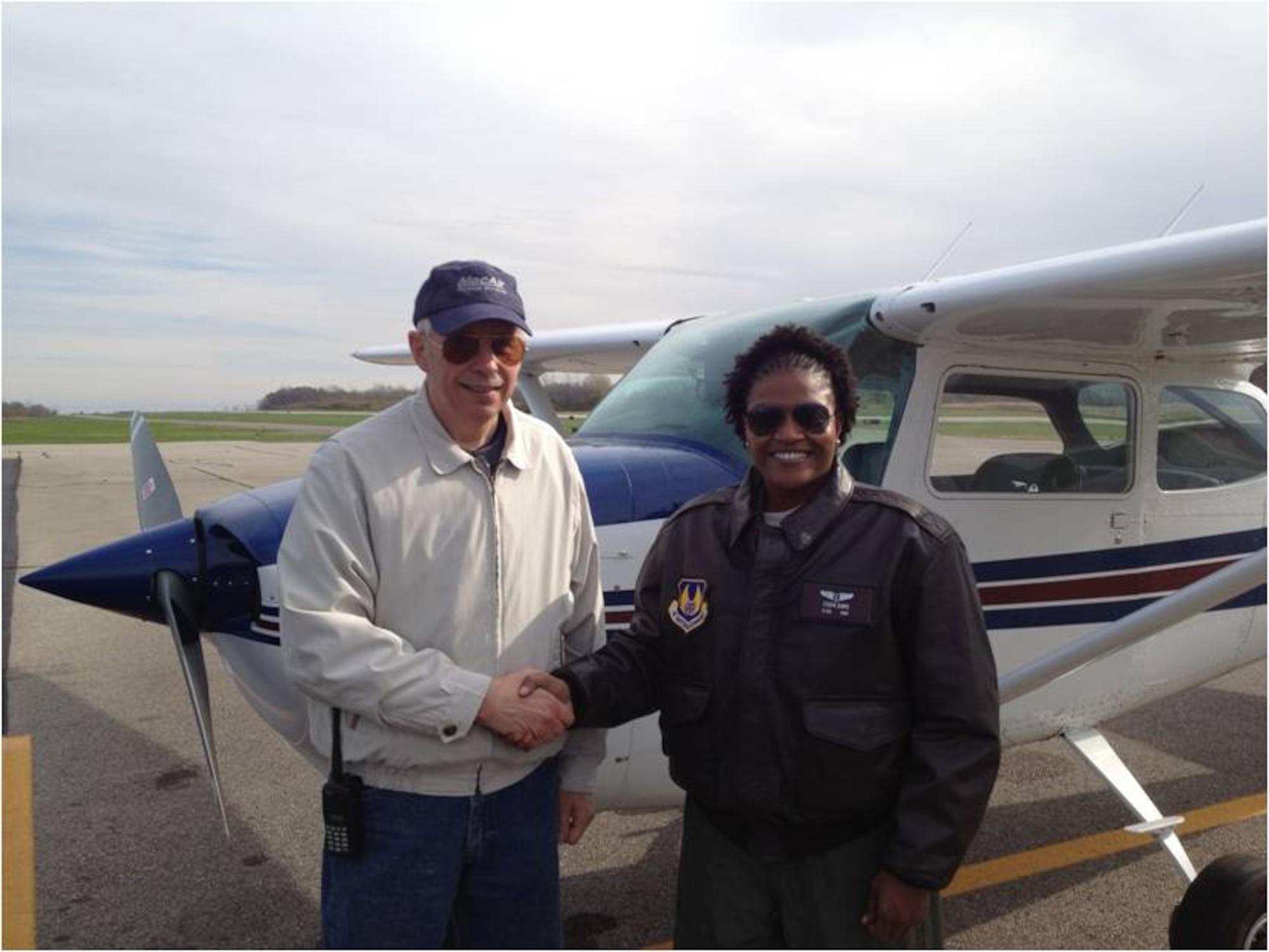 Lt. Col. (Dr.) Stephanie Davis and her flight instructor.