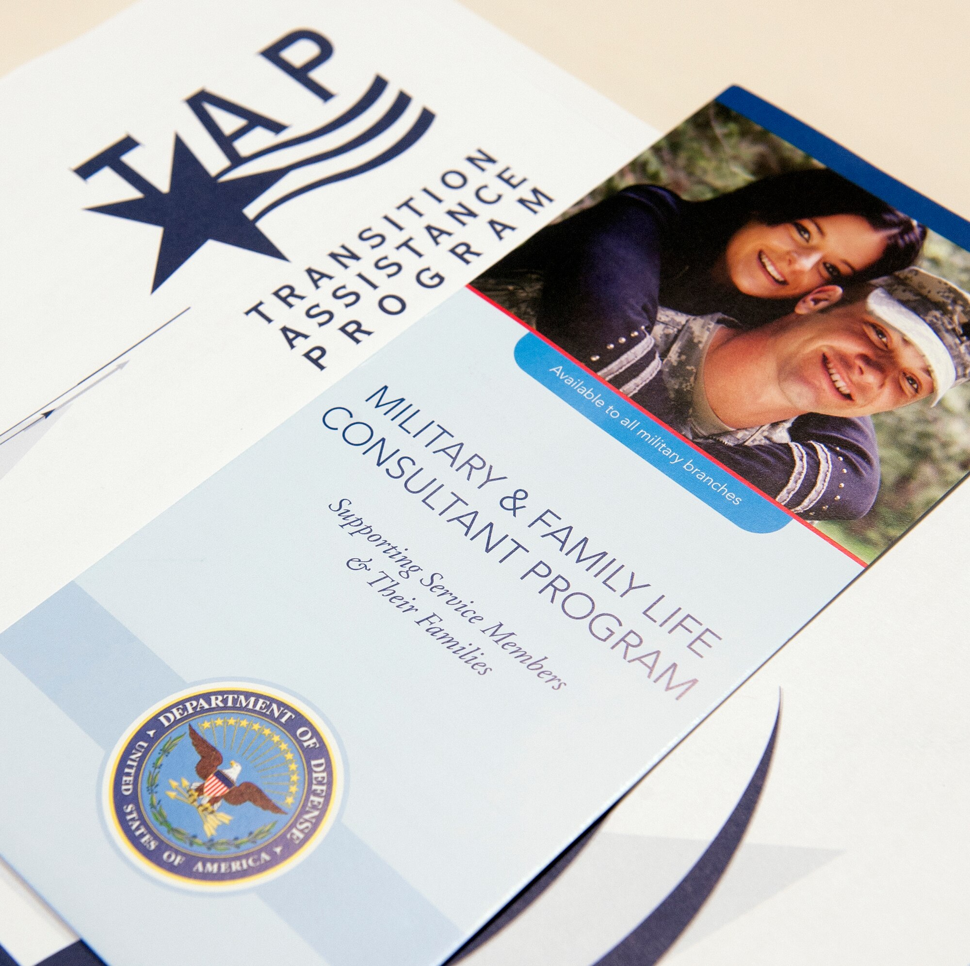 This booklet and brochure were samples of the reading material handed out to attendees during a Transition Assistance Program in the Pentagon, Washington D.C. on December 10, 2012. (U.S. Air Force photo/Andy