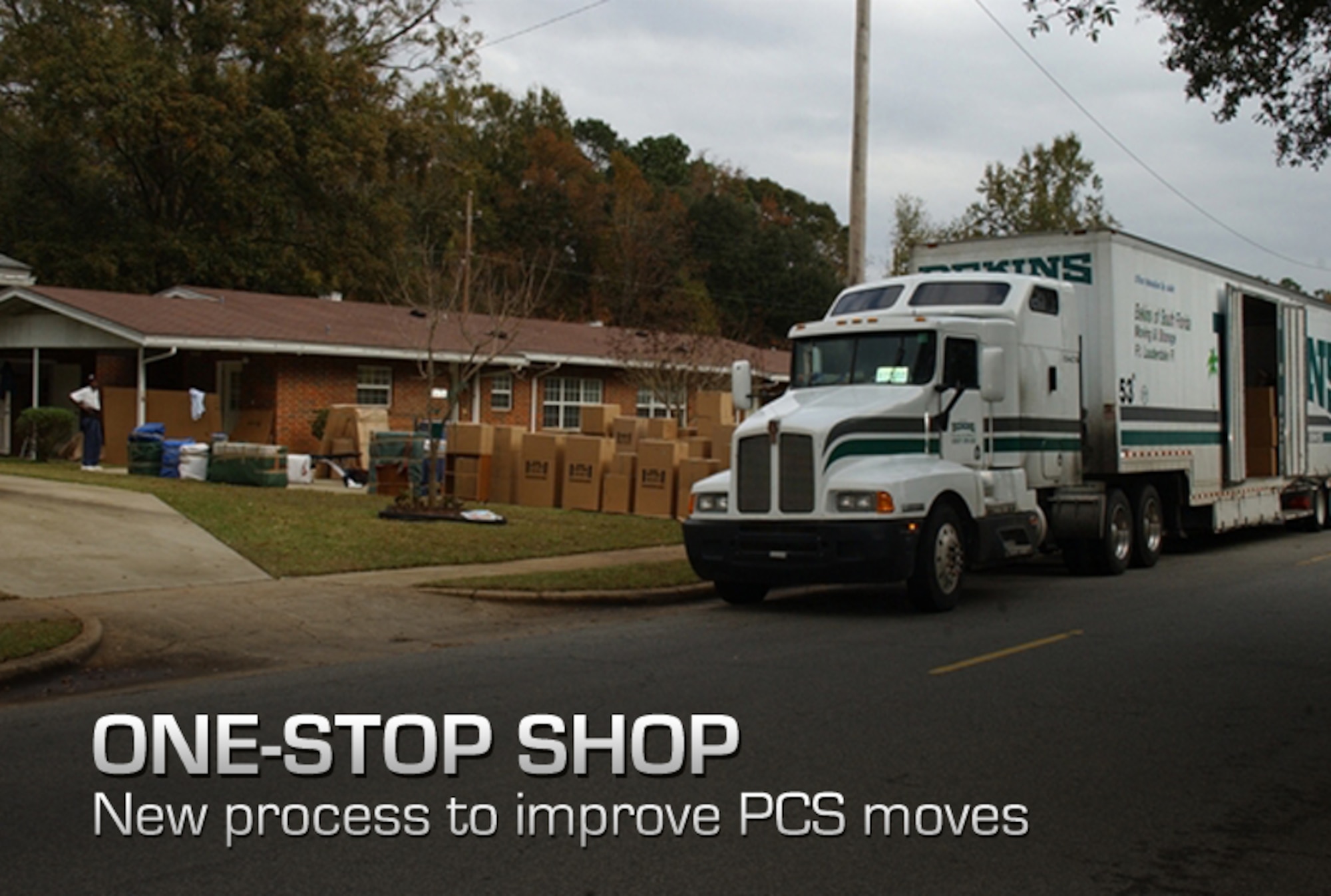 The Defense Personal Property System is making permanent-change-of-station moves more convenient, reducing lost and damaged shipments and saving the government money. Here, a moving truck is unloaded as a military family moves into a new home at Camp Lejeune, N.C. (Courtesy photo) 