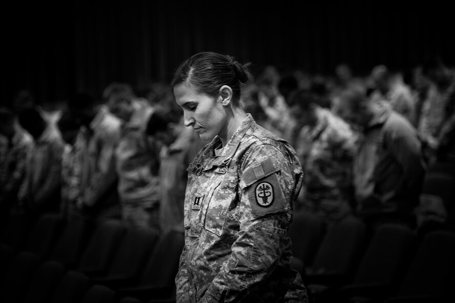 The distinguished career of the 5th Security Forces Squadron Military Working Dog: Jessey, came to a close after six years of dedicated and honorable service to the U.S. Air Force. MWD Jessey served Minot Air Force Base for five years and was attached to only three handlers. In June, MWD Jessey‘s annual blood work revealed life threatening bone marrow cancer, which consequently led to loss of sight in her right eye barring her from further service. Staff Sgt. Eric Rod, was Jessey’s final handler and best friend when she was officially retired from duty on Nov. 20. (U.S. Air Force photos/ Tech. Sgt. Aaron Allmon)