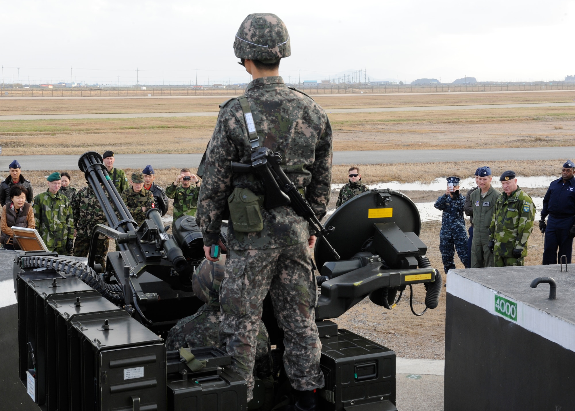 Republic of Korea Air Force demonstrates to the Neutral Nations Supervisory Commission their war-time capabilities on Kunsan Air Base, Republic of Korea, Nov. 18, 2012. The NNSC monitors both North and South Korea, investigates serious incidents and participates in any relative negotiations. (U.S. Air Force photo by Senior Airman Marcus Morris/released)