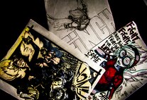 Airman 1st Class John Yurcaba IV, 1st Combat Camera Squadron broadcaster, made the character Finch less than three years ago and continues to build her story as a superhero. Finch is a teenage girl who is graduating high school and discovers she has super powers. (U.S. Air Force photo/ Senior Airman Dennis Sloan)