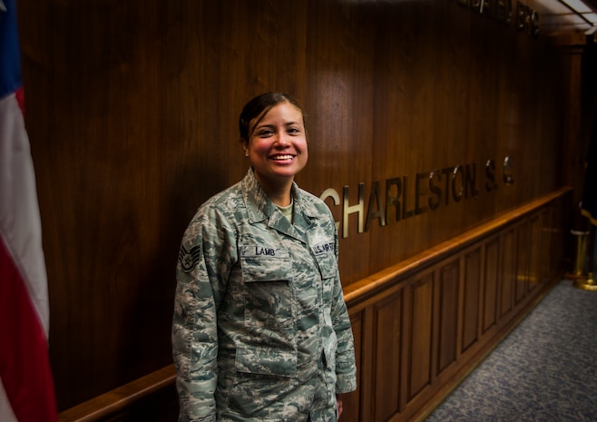 Staff Sgt. Katherine Lamb, Joint Base Charleston Naval Consolidated Brig – Charleston knowledge operations manager, will pursue her doctorate in chemistry at Harvard in the fall of 2013. Lamb received her master’s degree in chemistry from the Massachusetts Institute of Technology.  (U.S. Air Force Photo by Airman 1st Class Tom Brading) 