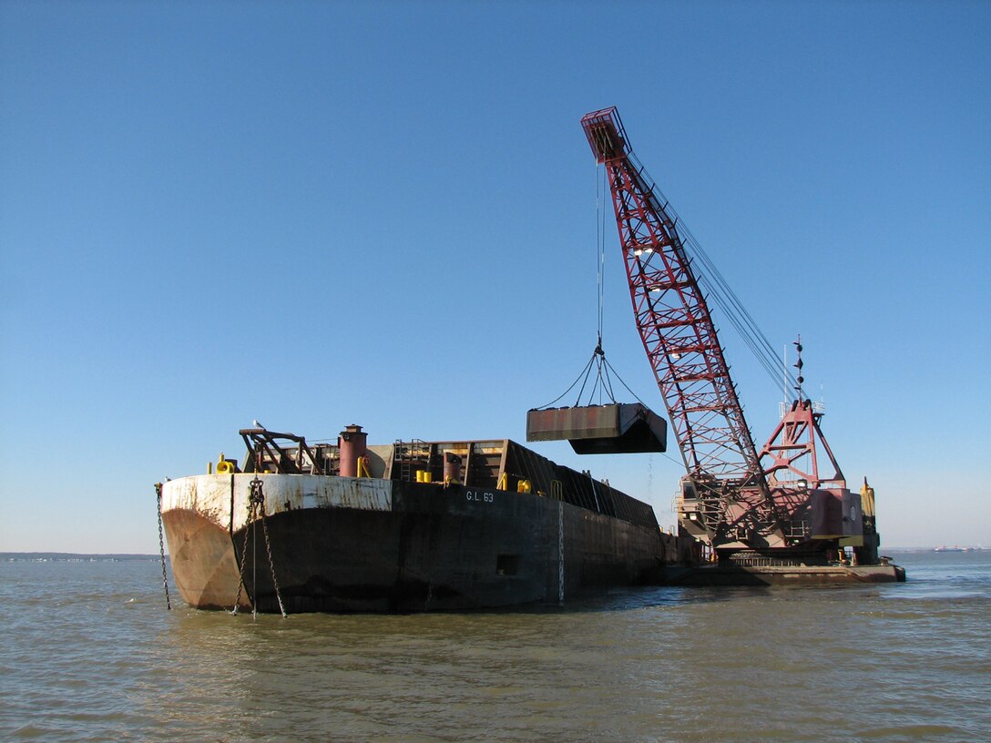 Baltimore District dredges channgels in the area.