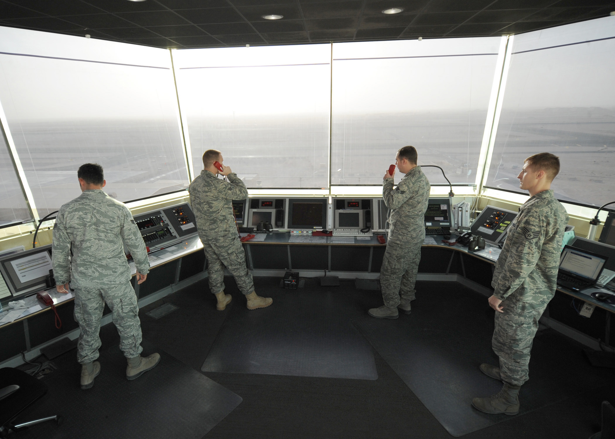 A Day on the Job with 379th EOSS Air Traffic Controllers > U.S. Air