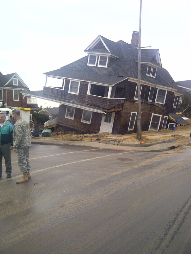 Damage to homes in New Jersey was widespread. The Corps is working with local, state and other federal agencies to find solutions to debris challenges and other issues brought about by the storm. (PHOTO COURTESY COL. ALAN DODD) (Photo by Colonel Alan Dodd)

