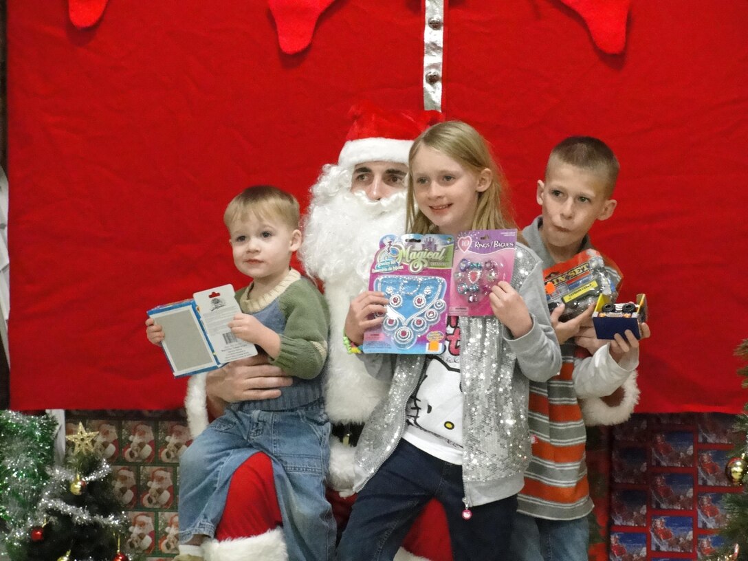Marines and their families came out to the Detachment's annual Christmas party. There was even a special visit from Santa!