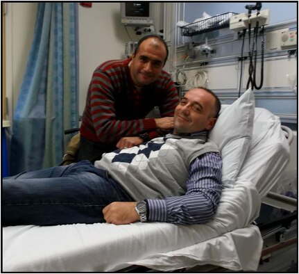 Maj. Saidin, Egyptian Army Saidin showed what it means to be a wingman by leaving a NASA tour and staying by Montenegrin Maj. Krunoslav Skupnjak's side during his three-hour hospital stay.  (U.S. Air Force Courtesy Photo)
