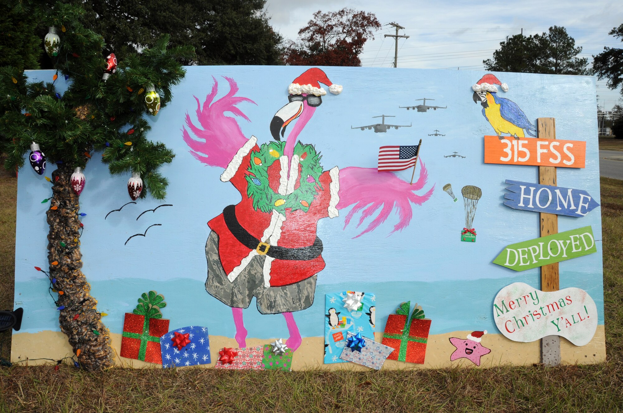 The 315th Airlift Wing won first place in the 2012 Air Base Holiday Card contest at Joint Base Charleston, S.C. (U.S. Air Force photo/Staff Sgt. Shane Ellis)