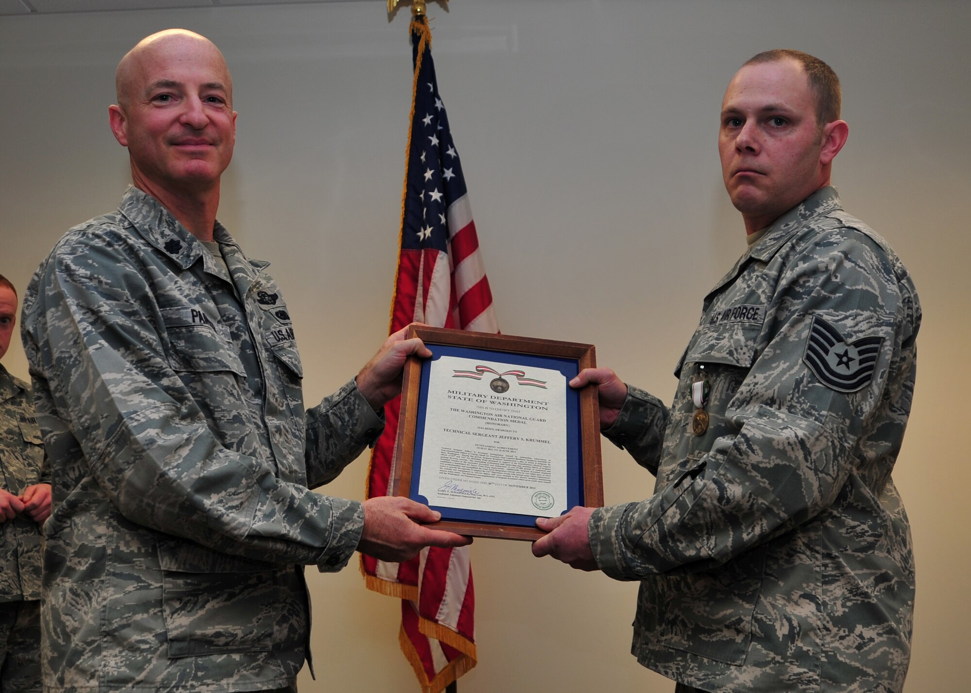 Tech. Sgt. Jeffery Krummel, 92nd Logistics Readiness Squadron NCO in charge of small air terminal, has been selected as a member of Team Fairchild's elite, Fairchild's Finest at Fairchild Air Force Base, Wash. (U.S. Air Force photo by Airman 1st Class Janelle Patino)