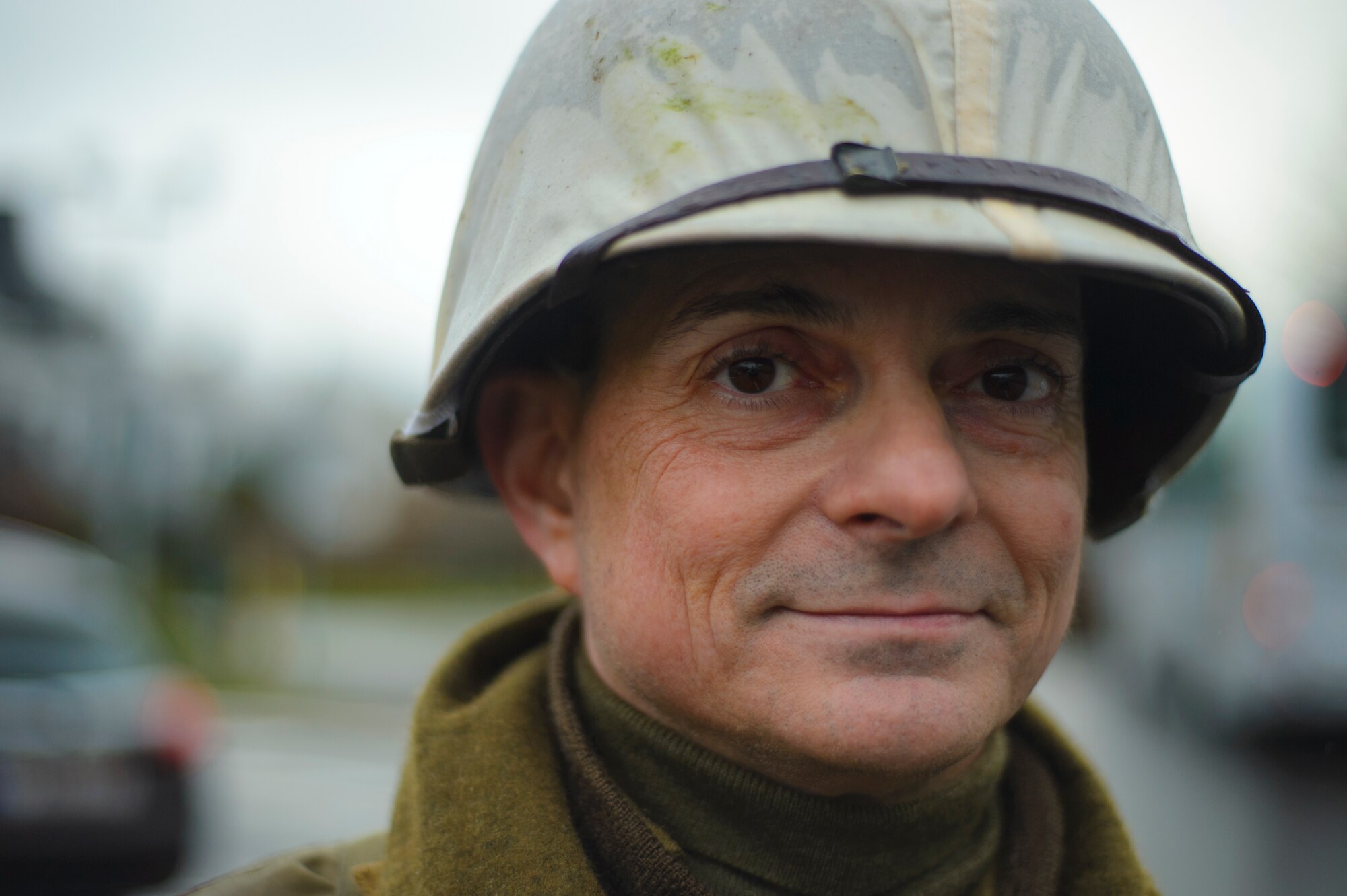 BASTOGNE, Belgium – Luca Masceullo stands at the end of the 22-kilometer route of the Bastogne Historic Walk Dec. 15, 2012. Masceullo participates in events like this to better understand what the veterans actually experienced 68 years ago. (U.S. Air Force photo by Staff Sgt. Nathanael Callon/Released)