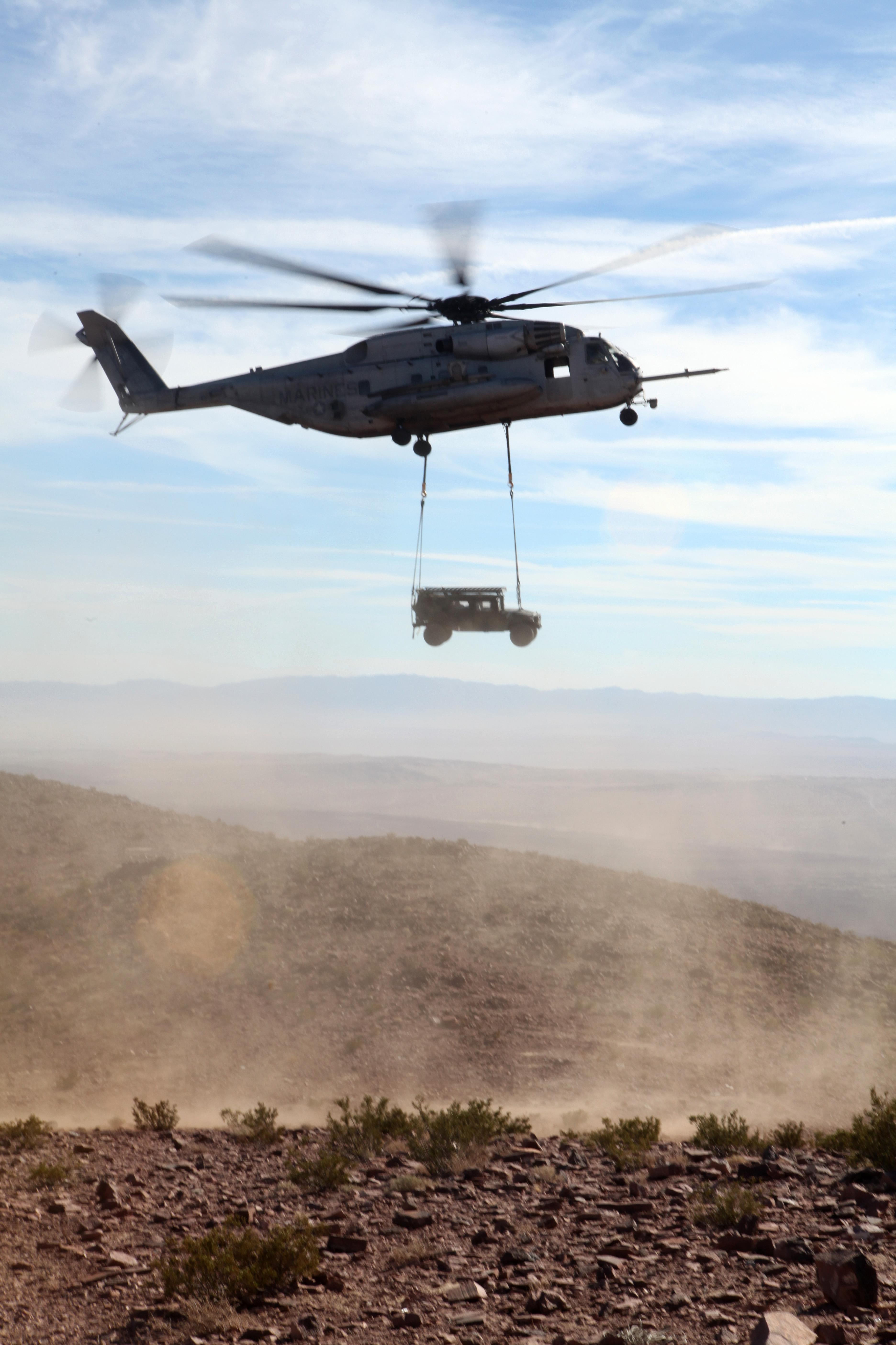 A CH-53E Super Stallion with Marine Heavy Helicopter Squadron 466