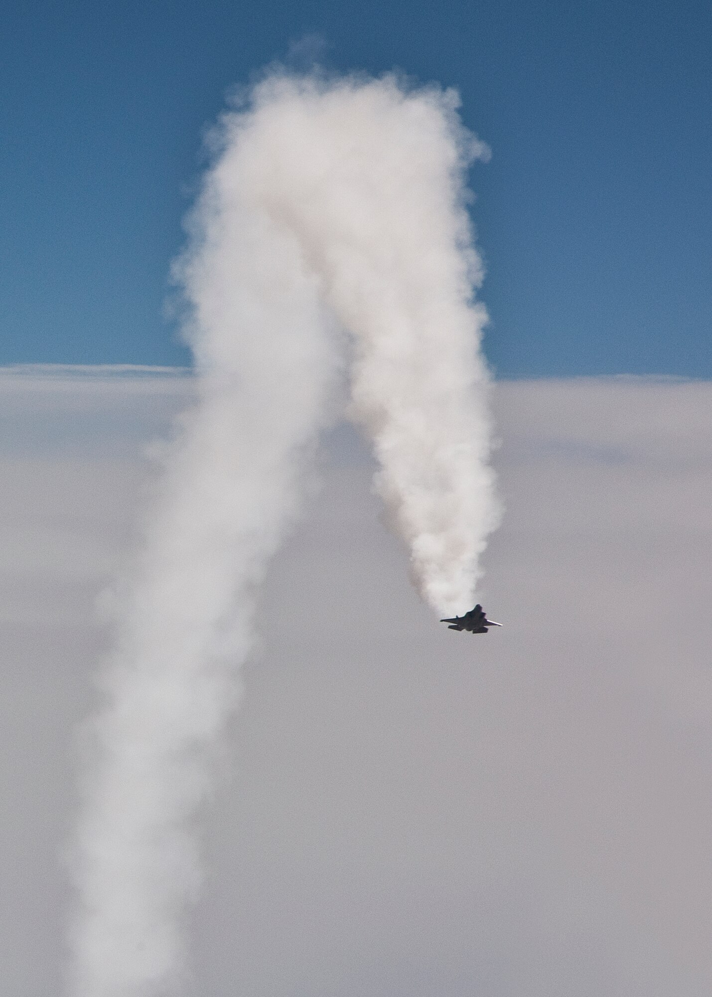 David Nelson, Lockheed Martin F-35 chief test pilot, flew AF-4 during High Angle of Attack testing Dec. 5, 2012, over Edwards Air Force Base, Calif. This was the first intentional departure of the F-35A. (Photo by Tom Reynolds/Lockheed Martin)