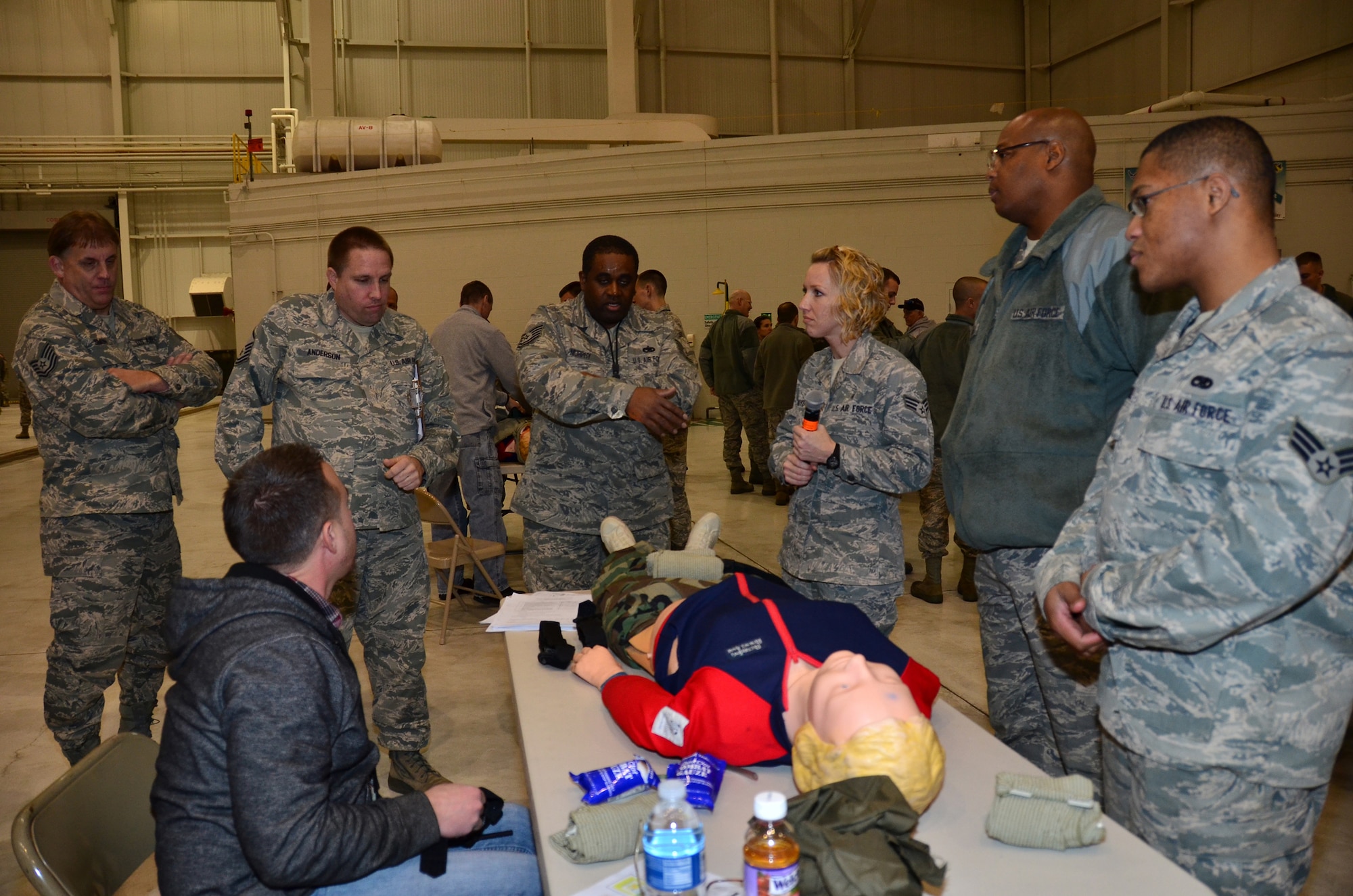 WRIGHT-PATTERSON AIR FORCE BASE, Ohio – The 445th Maintenance Group held its annual mega training during both December unit training assembly weekends. The training allowed the more than 500 members assigned to the group the opportunity to hone their skills before going home for the holidays and coming back ready to face the ORI. The purpose of the training is to decrease the unit’s roster of individuals who need computer ancillary and computer based training modules, maximizing the time Airmen have to do their job. (U.S. Air Force photo/Staff Sgt. Amanda Duncan)