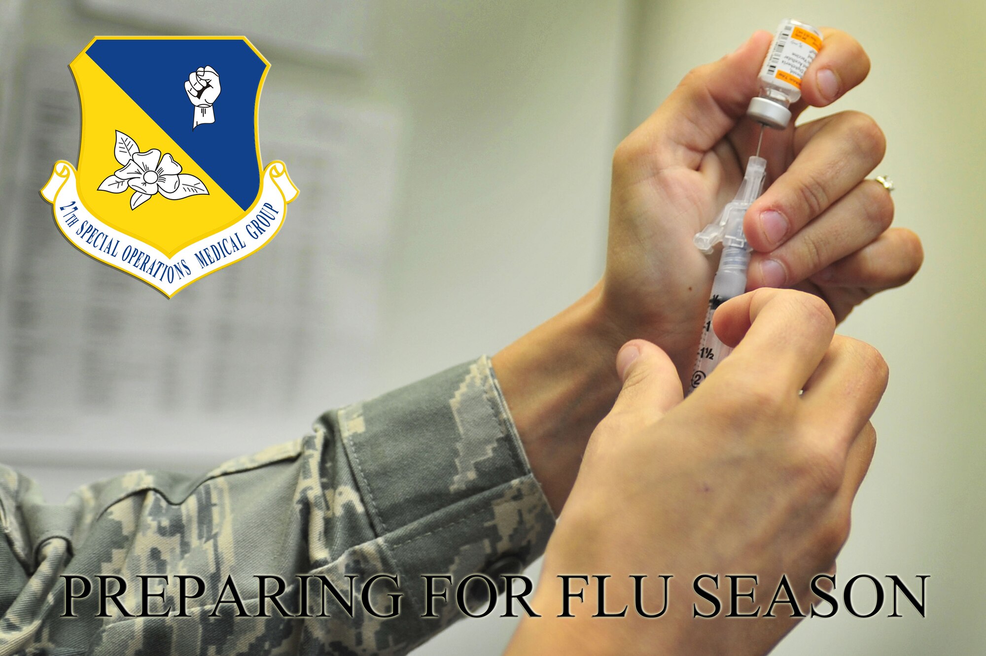 Vaccination is the best protection against the cold and flu, which are contagious respiratory infections that can affect members at Cannon Air Force Base, N.M. The U.S. Centers for Disease Control and Prevention recommend that everyone age 6 months and older receive an annual flu vaccine. (U.S. Air Force illustration/Senior Airman Alexxis Pons Abascal)  