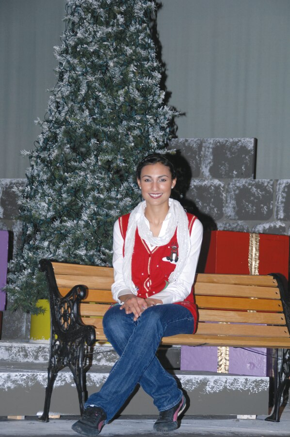Sgt. JoAnna Sudduth, legal noncommissioned officer-in -charge, Office of the Staff Judge Advocate, Marine Corps Logistics Base Albany, debuts in “The Little Town of Christmas” at Theatre Albany in Albany, Ga., Dec. 16.