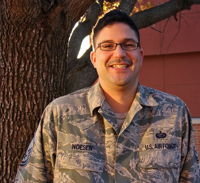 Master Sgt. David Noesen is the career advisor for the 932nd Medical Group.  In 2009, he  was among the top career advisors in the Air Force Reserve Command, achieving a 95 percent reenlistment rate.  Noesen says he enjoys assisting his fellow Citizen Airmen achieve their career goals. Prior to become a career advisor, Noesen's first assignment at the Gateway Wing was at the 73rd Airlift Squadron as an administrative specialist.  Noesen has been member of the 932nd Airlift Wing since 1998. In his civilian career, Noesen is an evaluator of military entrance processing stations (MEPS)throughout the Midwest. (U.S. Air Force photo/Tech. Sgt. Dan Oliver) 