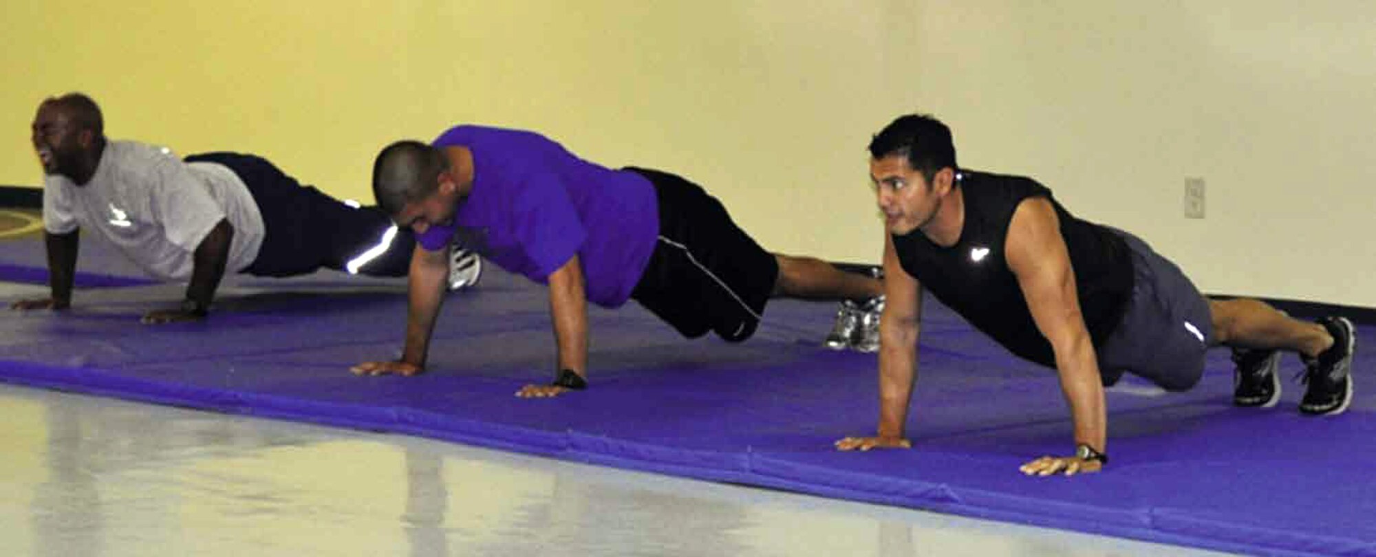 After performing Raven quarterly training, March Raven's held tryouts, where prospective Ravens endure a "smoke" session, Nov. 30.  Ravens don't recruit regularly but when they do, potential Ravens are put to the test with an Air Force physical training test and then the smoke session, where the goal is to exhaust the Airmen by having them perform a rigorous workout.  The purpose is to prepare them for the intense training Ravens must endure in Raven school and during quarterly training.  (U.S. Air Force photo by Megan Crusher)